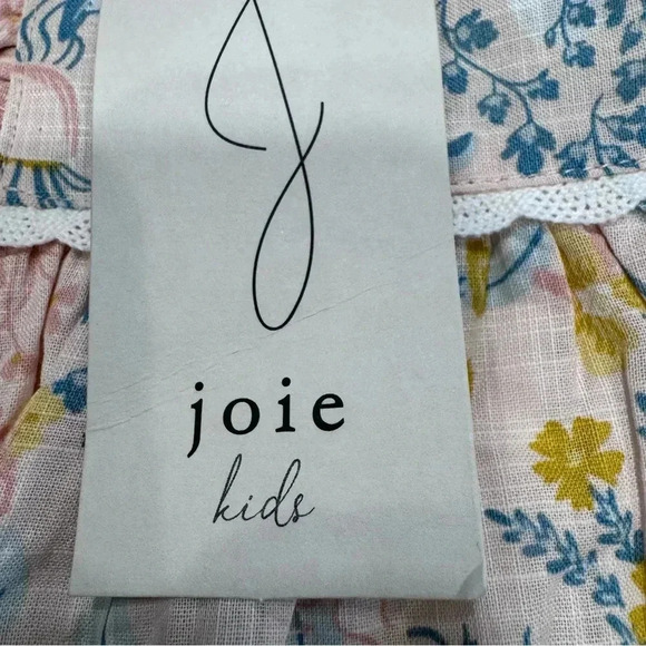 NWT Joie Toddler Girls Pink Floral Dress ruffles Lined 100% Cotton Sz 18 Months - Picture 9 of 11